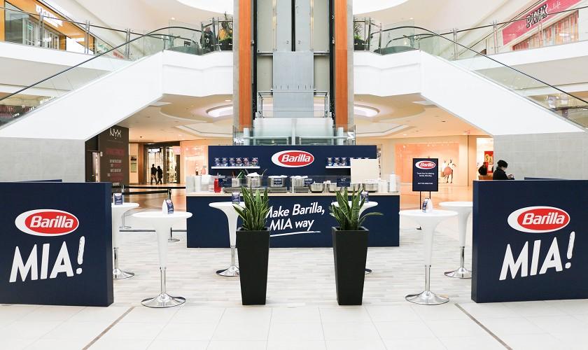 Barilla activation highlighting in-centre events and engaging experiential marketing opportunities