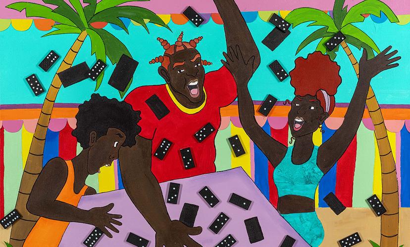 Dominoe Effect artwork celebrating culture, play, and strong community connection