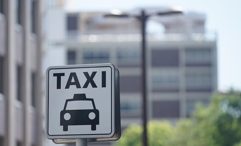 Taxi inside Scarborough Town Centre