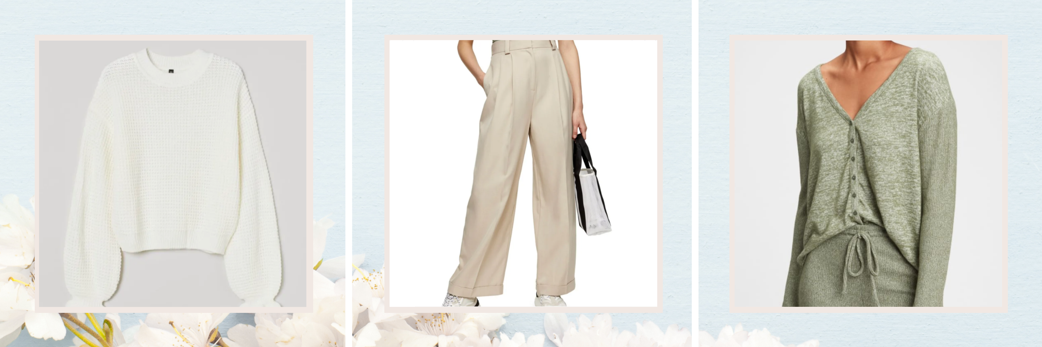 light weight knits and wide-leg trousers