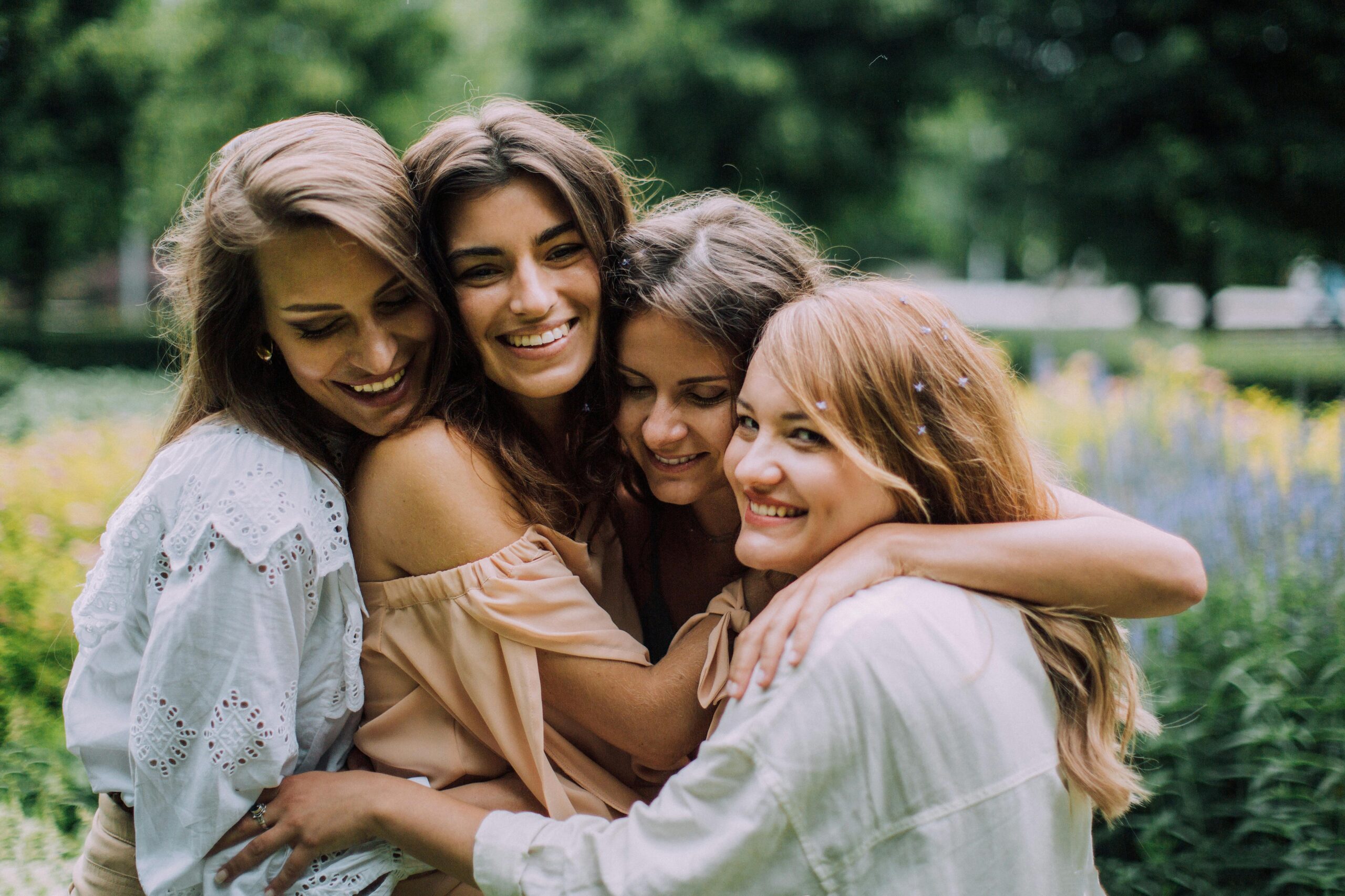 group of women embracing