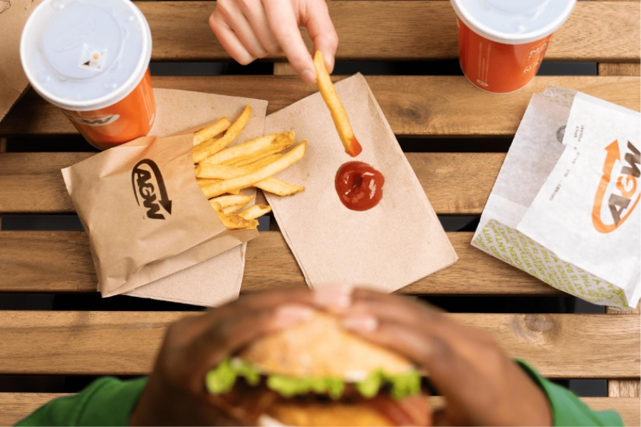 dipping a&w fries in ketchup