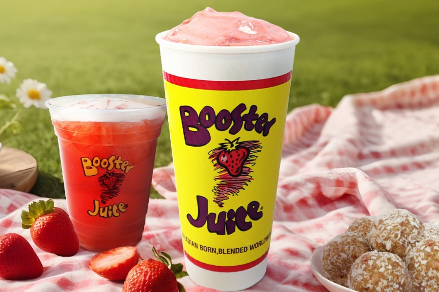 booster juice drinks at a picnic