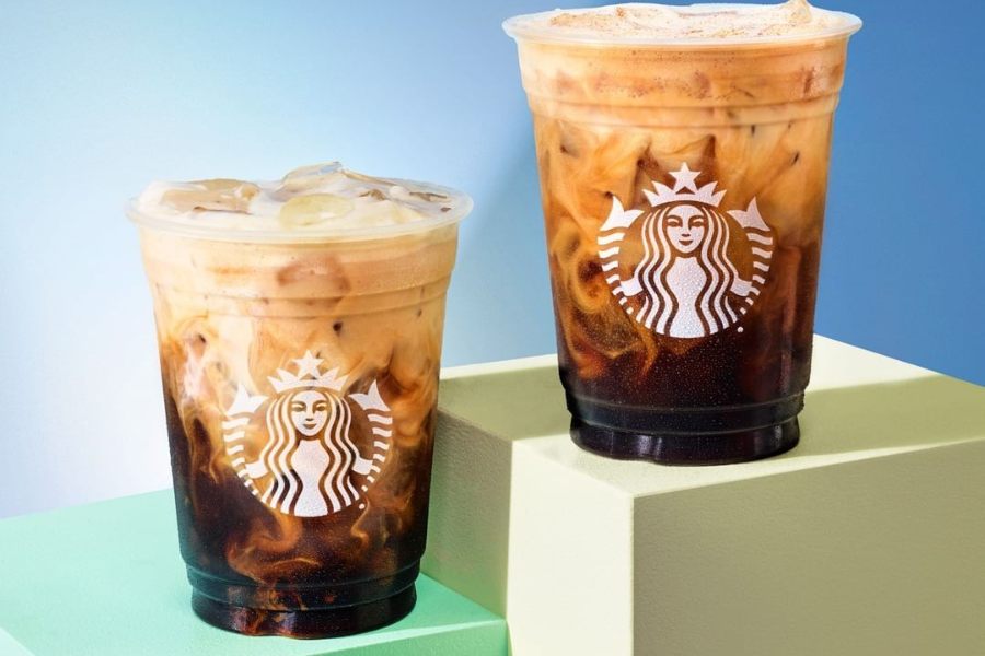 Iced Brown Sugar Oat Shaken Espresso & Iced Hazelnut Oat Shaken Espresso