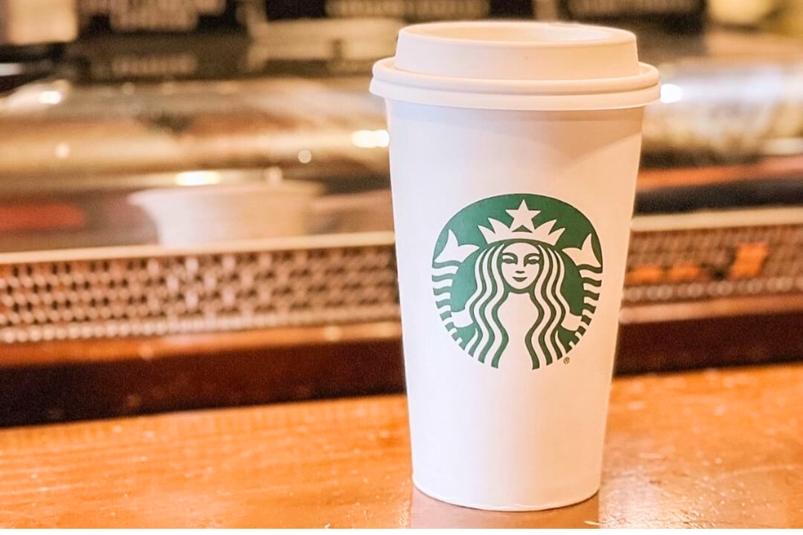 a paper starbucks cup