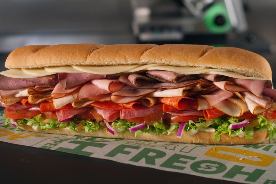 a foot-long sandwich