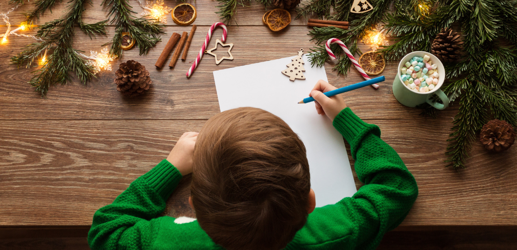 a child writing a letter to santa