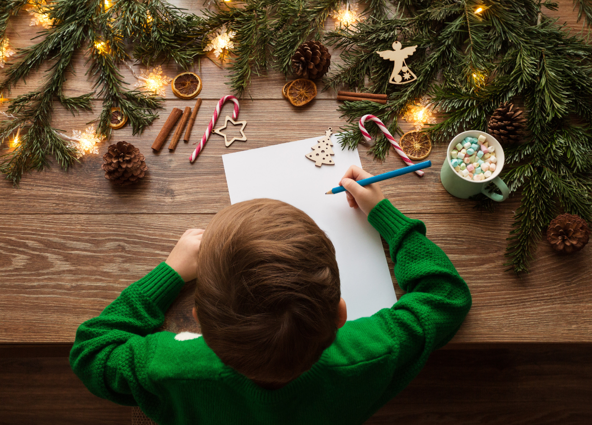 a child writing a letter to santa