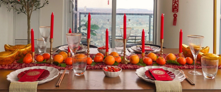 lunar new year tablescape