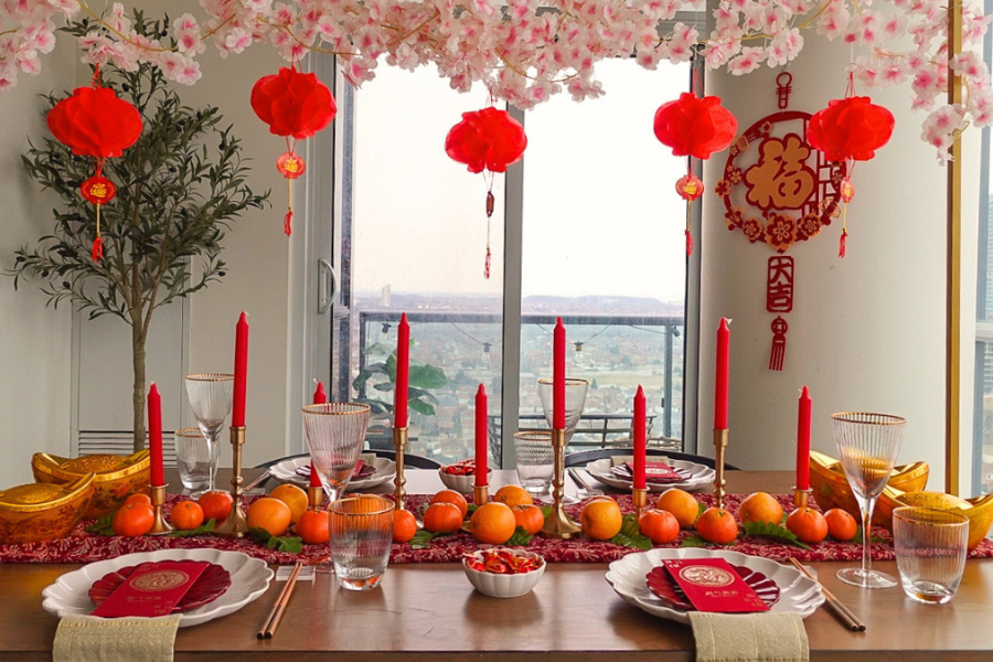 lunar new year tablescape