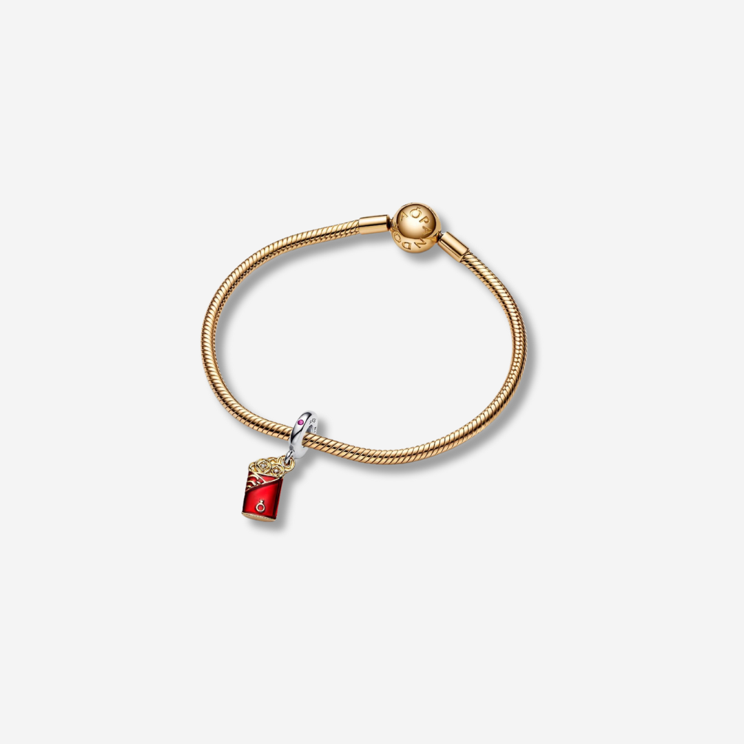 Pandora Two-tone Red Envelope Dangle Charm