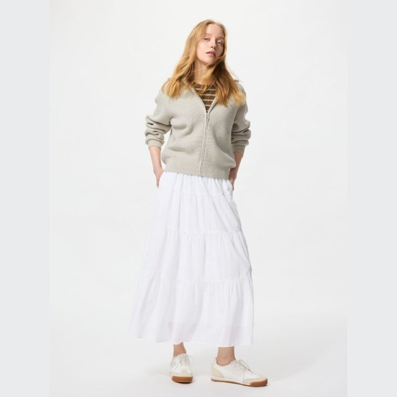 uniqlo linen skirt