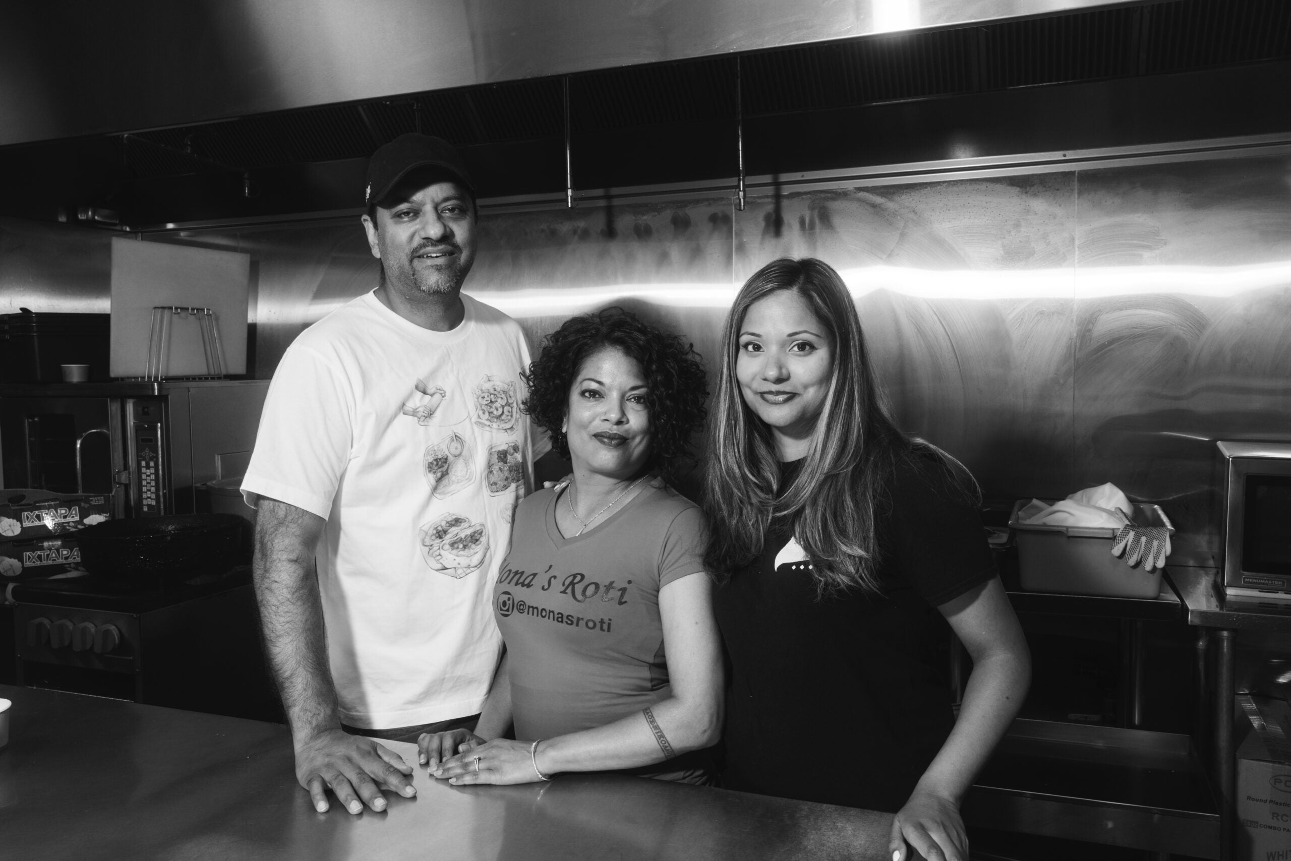 family photo from Mona's Roti