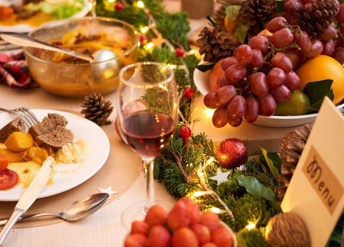 a table full of food