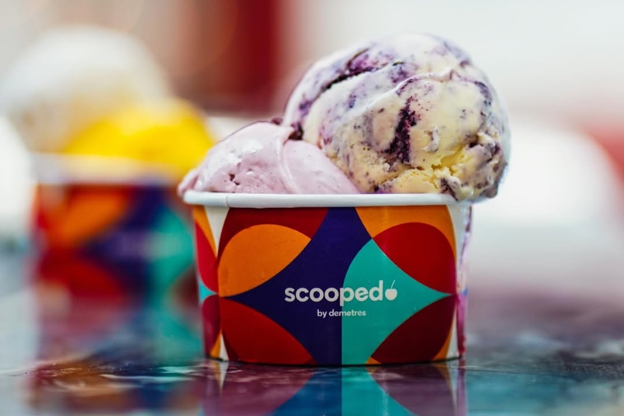 scooped ice cream cup